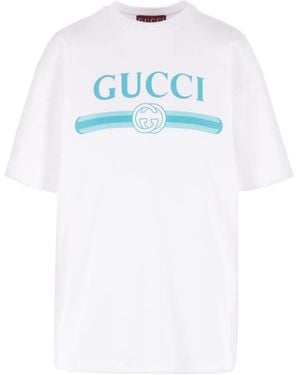 Gucci ロゴ Tシャツ - ブルー