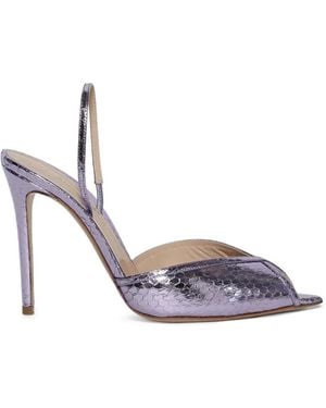 Andrea Wazen Katy Slingback Sandals - White