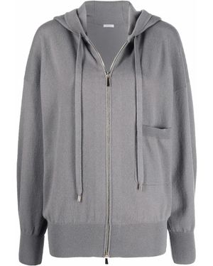 Malo Zip-Up Cashmere-Blend Hoodie - Gray