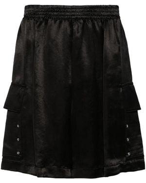 1017 ALYX 9SM Eyelet-Detailing Satin Cargo Shorts - Black