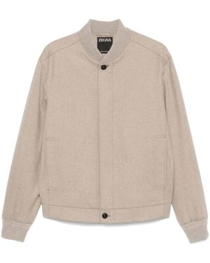 ZEGNA Oasi Cashmere Elements Bomber - Natural
