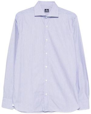 Truzzi Striped-Pattern Shirt - White
