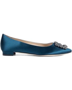 Manolo Blahnik Hangisiflat Pumps - Blue