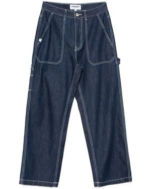 Chocoolate Workwear-Jeans Mit Weitem Bein - Blau