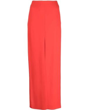 Patou Crepe High-waisted Maxi Skirt - Red