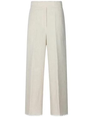 Antonelli Franged Concealed-Fastening Trousers - White