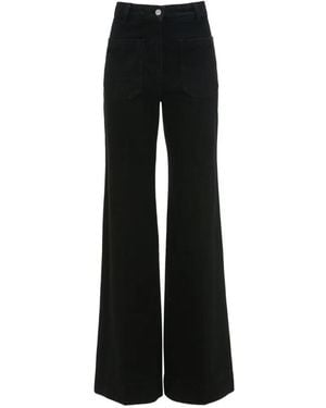 Victoria Beckham Alina Patch-Pocket Jeans - Black