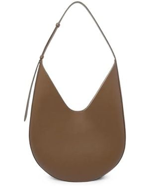 Aesther Ekme Asymmetric Leather Shoulder Bag - Brown