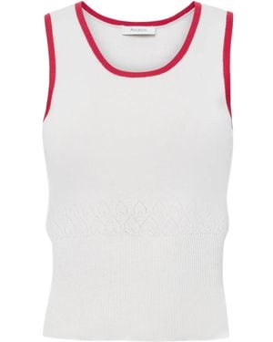 JW Anderson Tanktop mit Kontrastborte - Weiß