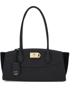 Ferragamo Studio Soft Bag (M) - Black