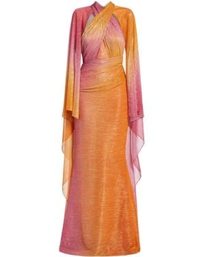 Talbot Runhof Kordon Ombré Halterneck Gown - Orange