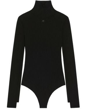 Courreges Ribbed Bodysuit - Black