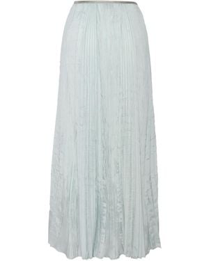 Forte Forte Pleated Midi Skirt - Blue