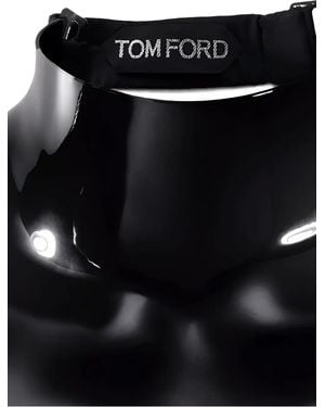 Tom Ford Lacquered Anatomical Breastplate Top - Black