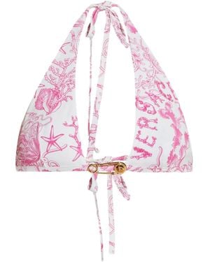 Versace Bikini Con Spilla Da Balia - Rosa