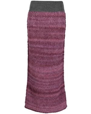 D'Estree Gonna Midi Lynette Effetto Mélange - Viola