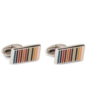 Paul Smith Striped Cufflinks - White