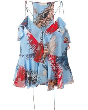 PUCCI Feather Print Top - White
