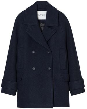 Closed Wool Caban Jacket - Blue