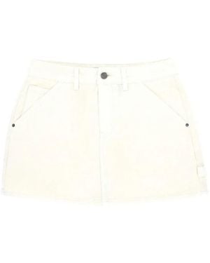 ELEH Hammer-Loop Denim Mini Skirt - Natural
