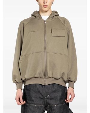 BRYAN JIMENE`Z Zip-Up Hoodie - Natural