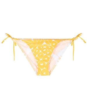 Eres Regal Leaf-Print Bikini Bottoms - Metallic