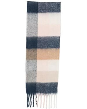 Barbour Marie Check Fringed Scarf - Blue