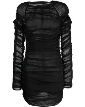 The Mannei Vestido Corto Narikala Semitranslúcido - Negro