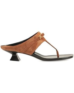 Sergio Rossi Heeled Sandals T-Strap - Brown