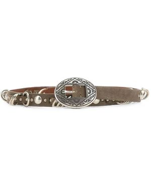 Golden Goose Stud-Embellished Belt - White