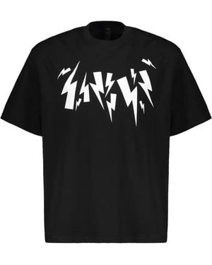 Neil Barrett Graphic-Print Cotton T-Shirt - Black