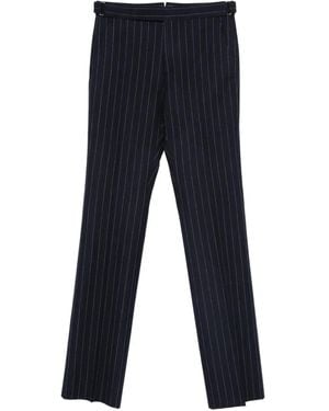 Tom Ford Pinstripe Wool Trousers - Blue