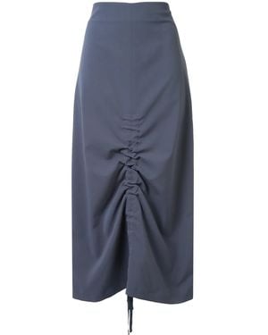 Goen.J Gonna Midi Con Ruches - Blu