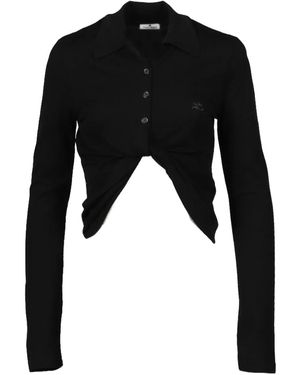 Courreges ノット シャツ - ブラック