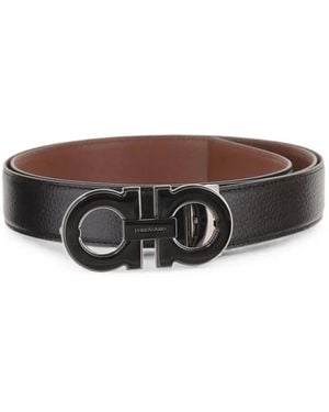 Ferragamo Belt Box With Gancini Switch Buckle - Brown