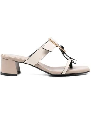 DONNARì Leather Sandals - White