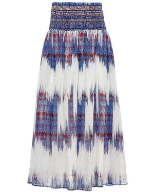 Devotion Patterned Skirt - Blue
