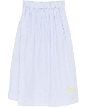 Joshua Sanders Seersucker Midi Skirt - White