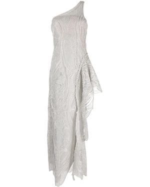 Jonathan Simkhai Embroidered One-Shoulder Gown - White