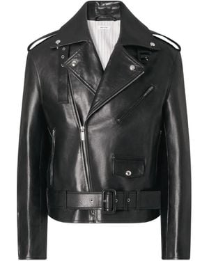 Thom Browne Bikerjacke Mit Gürtel - Schwarz