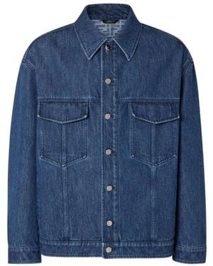 Fendi Logo-Patch Denim Jacket - Blue