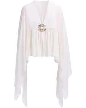 Elie Saab Embellished-Detail Blouse - White