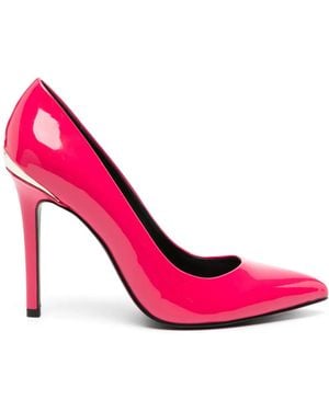 Just Cavalli Patent 100Mm Pointed-Toe Court Shoes - Pink