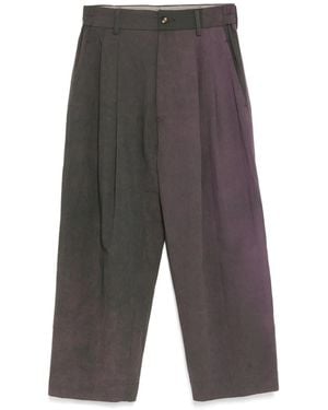 Ziggy Chen Collaged Wide Leg Pants - Gray