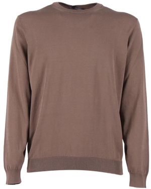 FILIPPO DE LAURENTIIS Crewneck T-Shirt - Brown