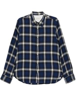 Officine Generale Giacomo Checked Shirt - Blue