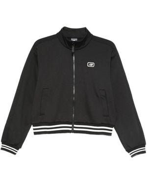 New Balance Zip-Up Striped-Cuff Jacket - Black