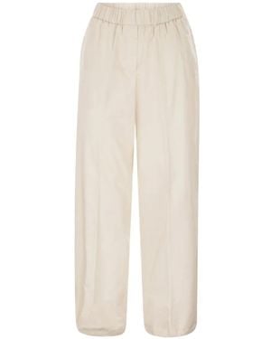 Peserico Elasticated-Waist Track Trousers - White