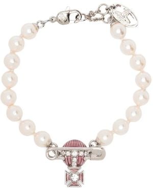 Vivienne Westwood Armband Verfraaid Met Kristallen - Wit