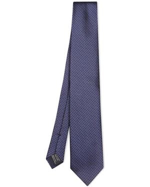 Tom Ford Krawatte Mit Mikro-Jacquardmuster - Blau